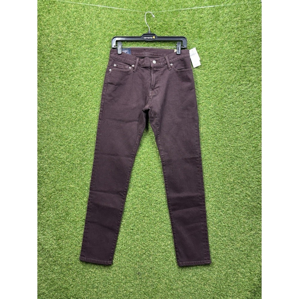 Abercrombie & Fitch Jeans Mens 29x30 Felix Super Slim Fit Purple Denim NWT